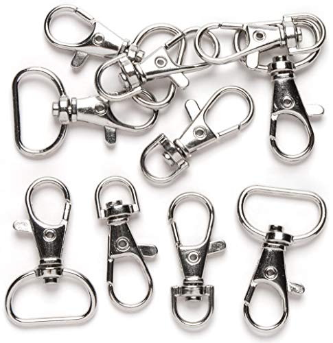 Baker Ross Metall-Schlüsselanhänger mit Gürtelclip für Bastelprojekte – Kunst- und Bastelartikel (10 Stück), Silber von Baker Ross