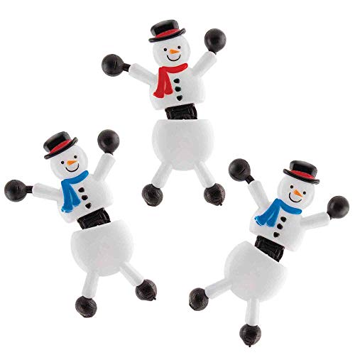 Baker Ross Schneemann-Wandkrabbler mit klebrigen Füßen für die Weihnachtsfeier der Kinder, Beute- oder Preistüte und Strumpffüller (6er-Pack) von Baker Ross