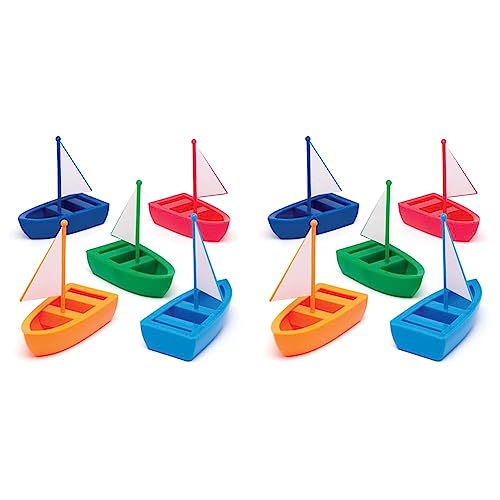 Baker Ross Segelboote aus Kunststoff (6er-Pack) In 5 Rot, Marineblau, Grün, Orange und Hellblau. (Packung mit 2) von Baker Ross