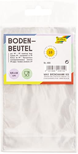 Folia 480/00 - Bodenbeutel ohne Druck, ca. 9,5 x 16 cm, 100 Stück von Baker Ross