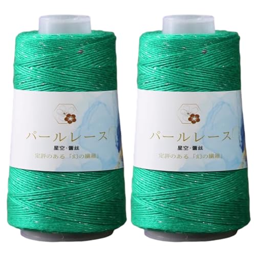 2 x 50 g Baumwoll-Seidengarn DIY-Häkelgarn Baumwollgarn mit Pailletten Strickgarn zum Handstricken von Pullovern Schals Mützen DIY-Bastelprojekten ideal für Anfänger 2 x 50 g Baumwoll-Seidengarn DIY-Häkelgarn Baumwollgarn mit Pailletten Strickgarn zum Handstricken von Pullovern Schals Mützen DIY-Bastelprojekten ideal für Anfänger von BakerMiche