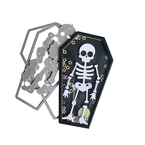 Halloween Skelett Stanzschablonen Stanzformen, Metall Prägeschablone 3D Stanzformen Halloween Metall Gestanzt Schablone Scrapbooking Schneiden Cutting Dies für Scrapbooking, DIY Album, Papier, Karten von BakerMiche