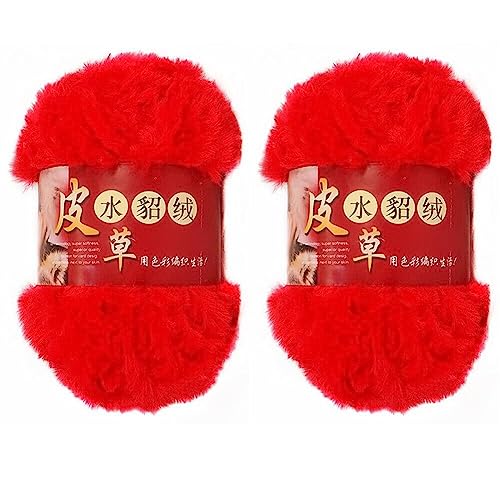Kunstfell Wollgarn zum Stricken und Häkeln 2 x 100 g flauschige Wolle grobes Garn für Handstrickkissen Puppen Hüte Schals Handtaschen DIY Häkelprojekte Kunstfell Wollgarn zum Stricken und Häkeln 2 x 100 g flauschige Wolle grobes Garn für Handstrickkissen Puppen Hüte Schals Handtaschen DIY Häkelprojekte von BakerMiche