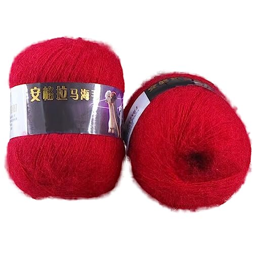 Mohair Woll Strickgarn 2 x 42 g flauschig weiches Mohair Garn zum Häkeln Basteln hautfreundliches Mohair Wollgarn zum Selbermachen Handstricken Neugeborene Kleidung Hüte Socken Mohair Woll Strickgarn 2 x 42 g flauschig weiches Mohair Garn zum Häkeln Basteln hautfreundliches Mohair Wollgarn zum Selbermachen Handstricken Neugeborene Kleidung Hüte Socken von BakerMiche