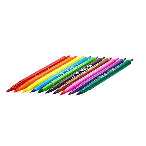 Food Colouring Pencils Food Colour pens Baking Edible Marker Pen Food Pen dual Tip Colouring Marker Edible Pigment Pen Brush Food Colour Pen for Drawing Biscuits Cake Decor Tools Cake DIY Baking Cake von Bakermiche