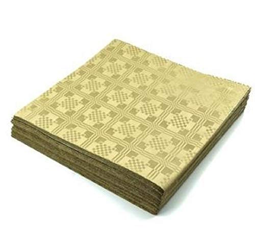 Bakery Direct Einweg-Tischdecken aus kompostierbarem Papier, Damast-Effekt, goldfarben, 25 Stück von Bakery direct Ltd