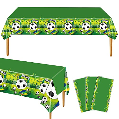 3 Stück Tischdecke aus Kunststoff, Fußball-Tischdecke wasserdicht Fußballdruck Rechteck Tischdecke für Fußballparty Jungen Geburtstagsparty(220 x130 cm) 3 Stück Tischdecke aus Kunststoff, Fußball-Tischdecke wasserdicht Fußballdruck Rechteck Tischdecke für Fußballparty Jungen Geburtstagsparty(220 x130 cm) von Bakiauli