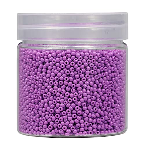 Bala&Fillic 2mm Runde Perlen zum Auffädeln 10000pcs/110 Gramm in Box,12/0 Purpur GlasPerlen kleine Rocailles Perlen für Machen Schmuck Ohrring Armbänder Halskette (Purpur) von Bala&Fillic