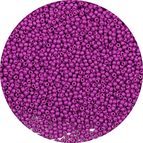 Bala&Fillic 2mm Round Size Uniform Seed Beads 9000pcs/100 Grams in Bag, 12/0 Dark Purple Seed Beads Small Craft Seed Beads for Making Jewelry Earring Bracelets necklace (Dark Purple) von Bala&Fillic