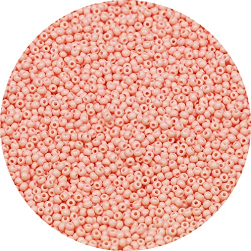 Bala&Fillic 2mm Round Size Uniform Seed Beads 9000pcs/100 Grams in Bag, 12/0 Light Pink Seed Beads Small Craft Seed Beads for Making Jewelry Earring Bracelets necklace (Light Pink) von Bala&Fillic