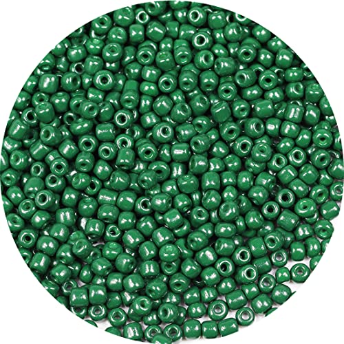 Bala&Fillic 4mm Dunkelgrün Farben Glasperlen zum Auffädeln, 6/0 Perlen für Armbänder, perlen für Schmuckstücke Selber Machen (Dunkelgrün) von Bala&Fillic