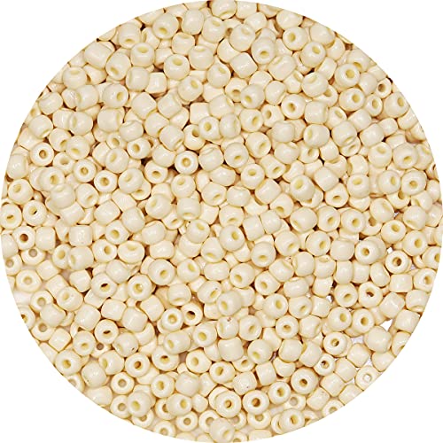 Bala&Fillic 4mm Beige Farben Glasperlen zum Auffädeln, 6/0 Perlen für Armbänder, perlen für Schmuckstücke Selber Machen (Beige) von Bala&Fillic