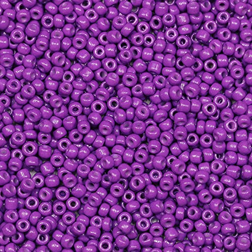 Bala&Fillic Violett Farbe 3mm Perlen zum Auffädeln 3600Stücke/100Gramm,8/0 Glasperlen zur Herstellung Schmuck, Armbändern, Halsketten und Ohrringen (Violett) von Bala&Fillic