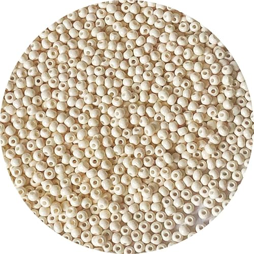 Bala&Fillic Glasperlen für Schmuckherstellung, undurchsichtig, beige, ca. 4000 Stück/110 g, in Box, 8/0, 3 mm von Bala&Fillic