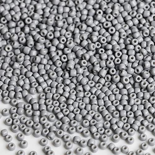 Bala&Fillic Gray Farbe 3mm Perlen zum Auffädeln 3600Stücke/100Gramm,8/0 Glasperlen zur Herstellung Schmuck, Armbändern, Halsketten und Ohrringen (Gray) von Bala&Fillic