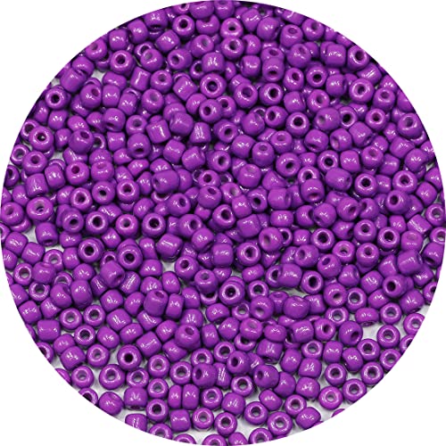 Bala&Fillic 4mm Violett Farben Glasperlen zum Auffädeln, 6/0 Perlen für Armbänder, perlen für Schmuckstücke Selber Machen (Violett) von Bala&Fillic