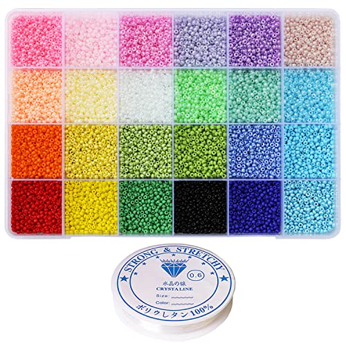 Bala&Fillic Größe 10/0 Glasperlen zum Auffädeln 24 Farben 13200pcs in Box Handwerk Kleine Rocailles Perlen für Schmuckherstellung Bala&Fillic Größe 10/0 Glasperlen zum Auffädeln 24 Farben 13200pcs in Box Handwerk Kleine Rocailles Perlen für Schmuckherstellung von Bala&Fillic