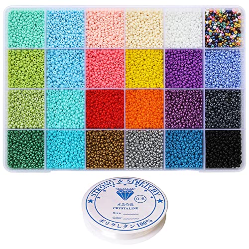 Bala&Fillic Größe 10/0 Glasperlen zum Auffädeln 24 Farben 13200pcs in Box Handwerk Kleine Rocailles Perlen für Schmuckherstellung Bala&Fillic Größe 10/0 Glasperlen zum Auffädeln 24 Farben 13200pcs in Box Handwerk Kleine Rocailles Perlen für Schmuckherstellung von Bala&Fillic