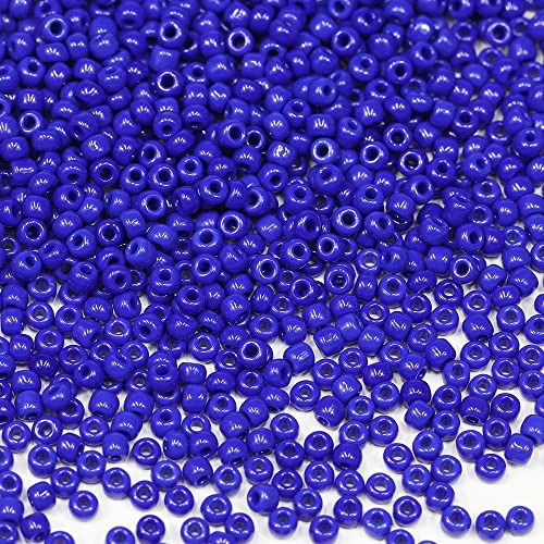 Bala&Fillic Königsblau Farbe 3mm Perlen zum Auffädeln 3600Stücke/100Gramm,8/0 Glasperlen zur Herstellung Schmuck, Armbändern, Halsketten und Ohrringen (Königsblau) von Bala&Fillic