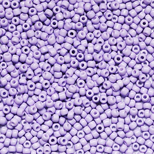Bala&Fillic Lavendel Farbe 3mm Perlen zum Auffädeln 3600Stücke/100Gramm,8/0 Glasperlen zur Herstellung Schmuck, Armbändern, Halsketten und Ohrringen (Lavendel) von Bala&Fillic