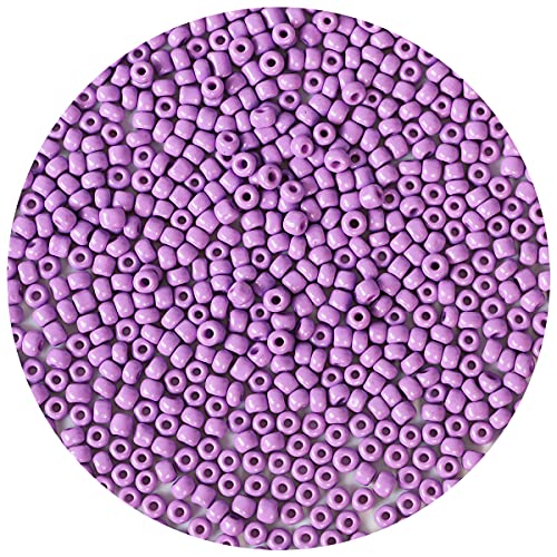 Bala&Fillic Purple Color 4mm Seed Beads About 1200pcs/100Grams in Bag, 6/0 Glass Craft Beads for Making Bracelet and Necklace (Purple) von Bala&Fillic