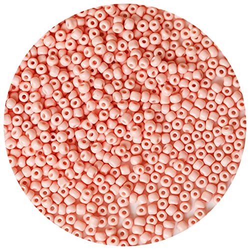 Bala&Fillic Skin Pink Color 4mm Seed Beads About 1200pcs/100Grams in Bag, 6/0 Glass Craft Beads for Making Bracelet and Necklace (Skin Pink) von Bala&Fillic
