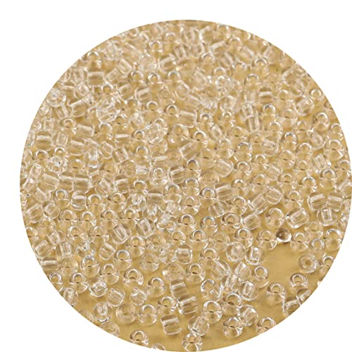 Bala&Fillic Transparent Farbe 4mm Perlen zum Auffädeln 1200Stücke/100Gramm,6/0 Glasperlen zur Herstellung von Armbändern, Halsketten und Ohrringen (Transparent) von Bala&Fillic