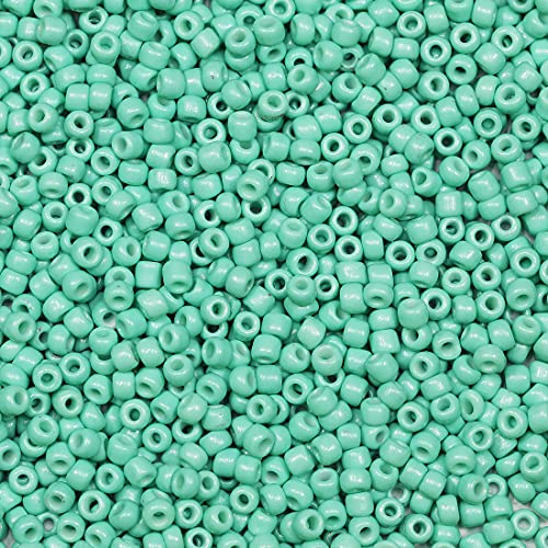 Bala&Fillic Türkis Farbe 3mm Perlen zum Auffädeln 3600Stücke/100Gramm,8/0 Glasperlen zur Herstellung von Armbändern, Halsketten und Ohrringen (Türkis) von Bala&Fillic