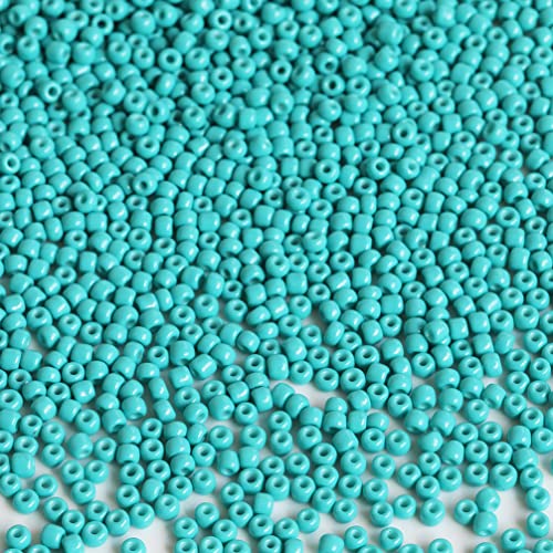 Bala&Fillic Turquoise Green Color 3mm Seed Beads About 3600pcs/100Grams in Bag, 8/0 Glass Craft Beads for Making Bracelet Necklace Earring(Turquoise Green) von Bala&Fillic