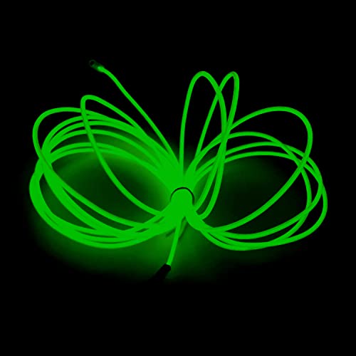Balabaxer Grüne Lichterkette, tragbarer Neon-Lichtstreifen des 3M-Batteriepakets, kann nach Belieben geschnitten werden, anwendbar auf Party, Halloween, DIY Dekoration von Balabaxer