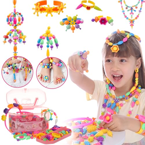 Balakaka Perlensets für Mädchen Geburtstag, 500pcs Armbänder Selber Machen DIY Bunte Perlen Set, Perlen Zum Auffädeln Kinder Schmuck für Mädchen ab 3-8 Jahre Balakaka Perlensets für Mädchen Geburtstag, 500pcs Armbänder Selber Machen DIY Bunte Perlen Set, Perlen Zum Auffädeln Kinder Schmuck für Mädchen ab 3-8 Jahre von Balakaka