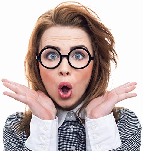 Hipsterbrille | Nerdbrille | Streberbrille | Nerd Brille | Streber Brille Rund Schwarz mit klaren Gläsern als perfektes Accessoire für Damen & Herren zum Karneval/Fasching oder Festival Hipsterbrille | Nerdbrille | Streberbrille | Nerd Brille | Streber Brille Rund Schwarz mit klaren Gläsern als perfektes Accessoire für Damen & Herren zum Karneval/Fasching oder Festival von Balinco