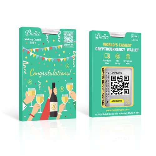 Ballet 3-Pack Geschenkset REAL Bitcoin - Die einfachste Cold Storage Karte für Kryptowährungen - Hardware Wallet mit Unterstützung für mehrere Kryptowährungen und NFTs von Ballet