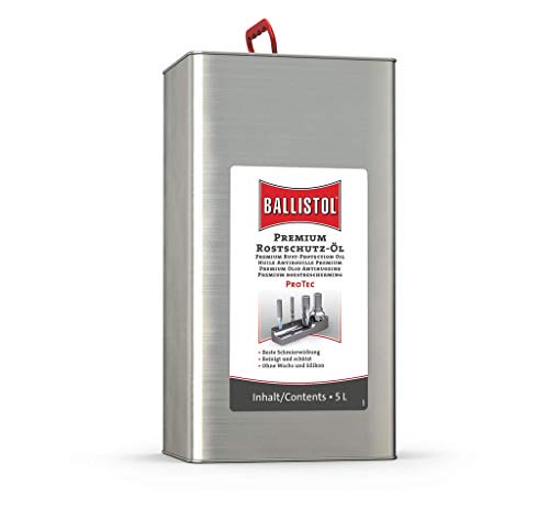 BALLISTOL 25264 Premium Rostschutz-Öl PROTEC 5L Refill-Kanister – Säurefreie Schmierwirkung ohne Wachs – Pflege, Wartung von BALLISTOL