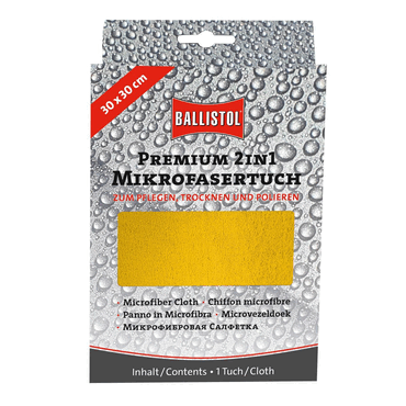 BALLISTOL Premium Mikrofasertuch - 30 x 30 cm gelb. von Ballistol