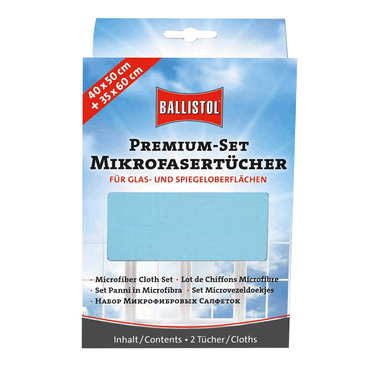 BALLISTOL Premium-Set Mikrofasertücher - 2x sortiert beige/blau. von Ballistol