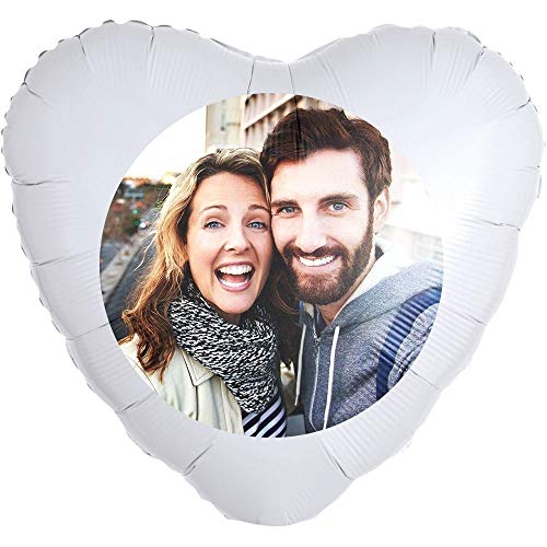 Personalisierter Foto-Ballon Herz Geschenkidee und Überraschung heliumgefüllt von Ballongruesse.de