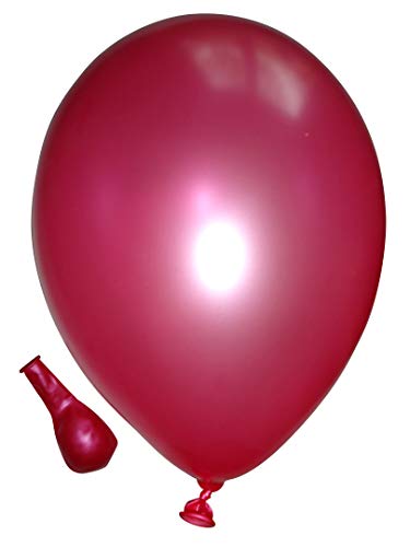 Ballonheld 50 große Premium Luftballons 100% Bio, Freie Farbwahl 40 Farben 27cm Durchmesser, heliumgeeignet, für Party, Geburtstag, Feiern (metallic pink) von Ballonheld