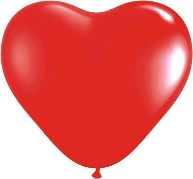 Ballonheld 25 große Herzballons rot 30cm Luft und Ballongas geeignet von Ballonheld