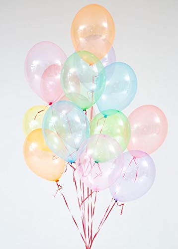 Ballonheld 50 XL Seifenblasen Luftballons kristall, 8, Premiumqualität Ø ca. 28cm, Kein Plastik, biologisch abbaubar von Ballonheld
