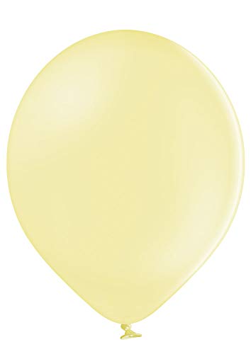 50 große Premium Luftballons 100% Bio, Freie Farbwahl 40 Farben 27cm Durchmesser, heliumgeeignet, für Party, Geburtstag, Feiern (lemon) von Ballonheld