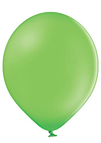 50 große Premium Luftballons 100% Bio, Freie Farbwahl 40 Farben 27cm Durchmesser, heliumgeeignet, für Party, Geburtstag, Feiern (limonengrün) von Ballonheld
