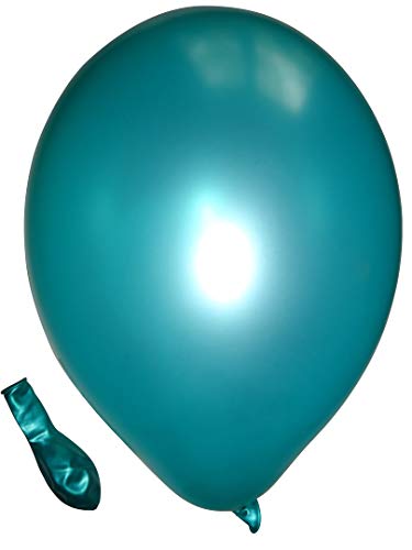 Ballonheld 50 große Premium Luftballons 100% Bio, Freie Farbwahl 40 Farben 27cm Durchmesser, heliumgeeignet, für Party, Geburtstag, Feiern (metallic grün) von Ballonheld