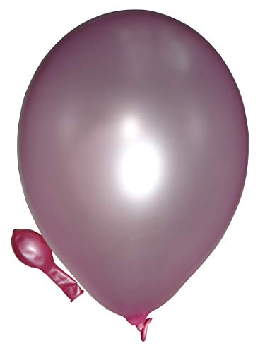 Ballonheld 50 große Premium Luftballons 100% Bio, Freie Farbwahl 40 Farben 27cm Durchmesser, heliumgeeignet, für Party, Geburtstag, Feiern (metallic rosa) von Ballonheld