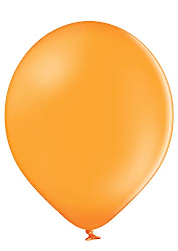 50 große Premium Luftballons 100% Bio, Freie Farbwahl 40 Farben 27cm Durchmesser, heliumgeeignet, für Party, Geburtstag, Feiern (orange) von Ballonheld