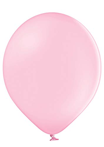 50 große Premium Luftballons 100% Bio, Freie Farbwahl 40 Farben 27cm Durchmesser, heliumgeeignet, für Party, Geburtstag, Feiern (rosa) von Ballonheld