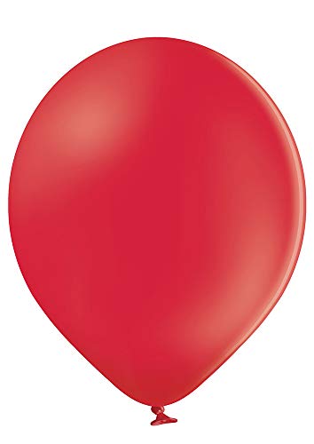 50 große Premium Luftballons 100% Bio, Freie Farbwahl 40 Farben 27cm Durchmesser, heliumgeeignet, für Party, Geburtstag, Feiern (rot) von Ballonheld