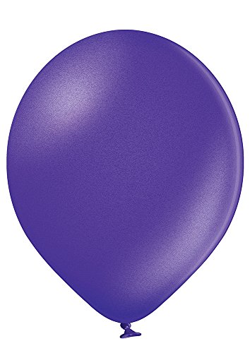 50 große Premium Luftballons 100% Bio, Freie Farbwahl 40 Farben 27cm Durchmesser, heliumgeeignet, für Party, Geburtstag, Feiern (royal lila) von Ballonheld
