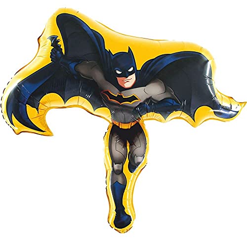 Ballonheld Folienballon Batman ca. 80x85cm heliumgeeignet lange Schwebezeit Kinderballons von Ballonheld