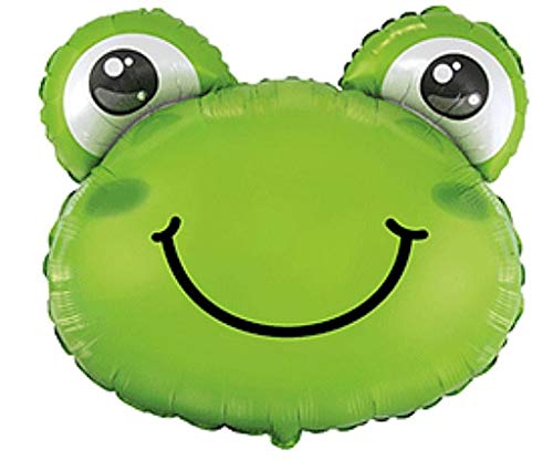 Ballonheld Folienballon Frosch ca. 70x60cm heliumgeeignet lange Schwebezeit Kinderballons von Ballonheld